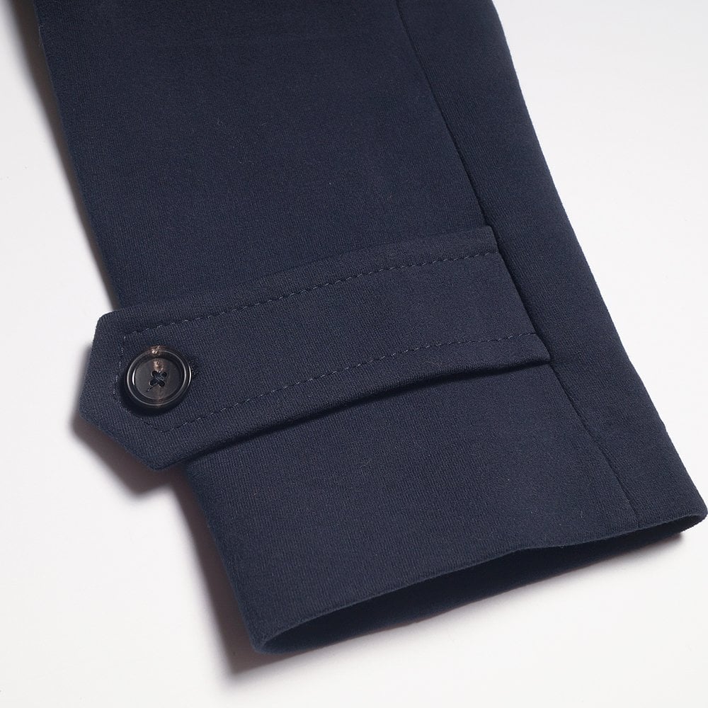 Circolo Matt Overcoat - Blue/Navy