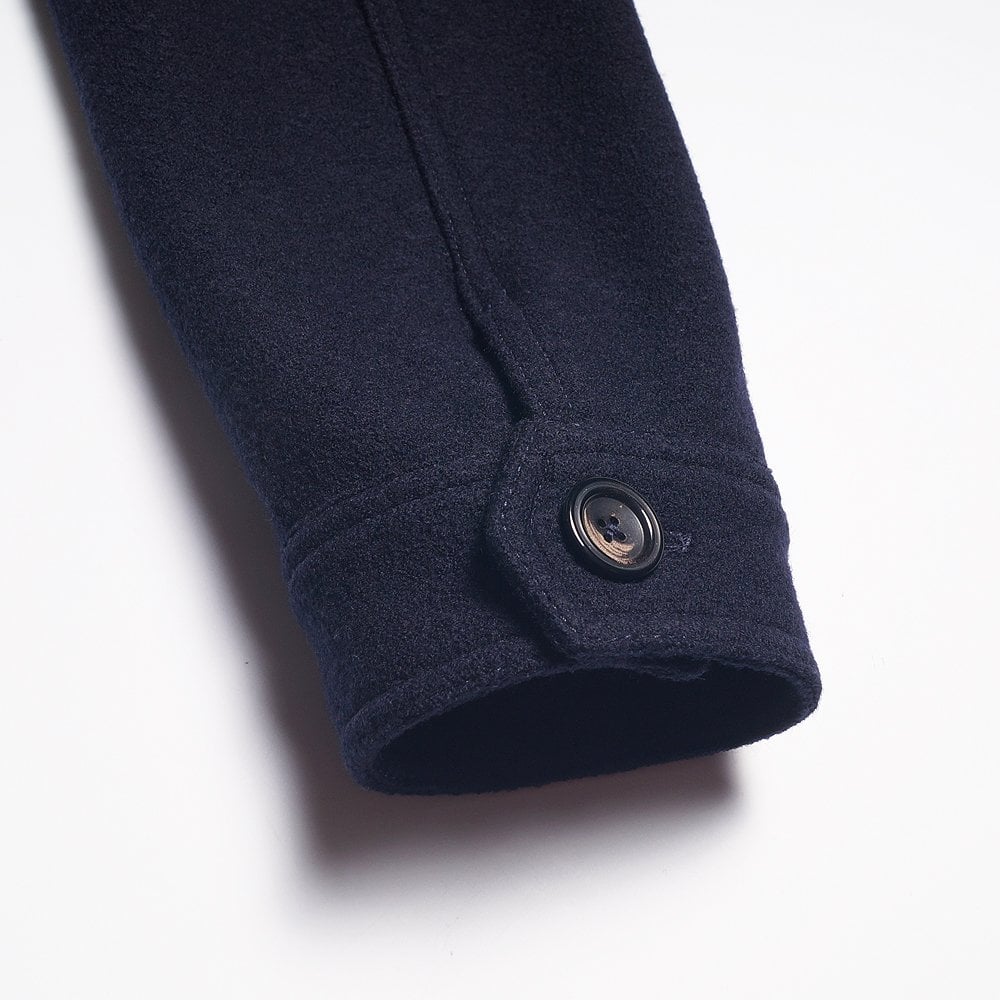 - Boiled Wool Work Jacket - Navy