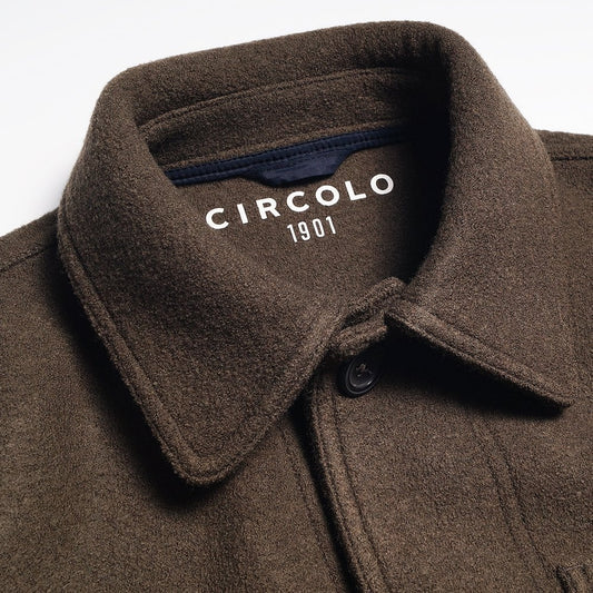 - Boiled Wool Work Jacket - Green