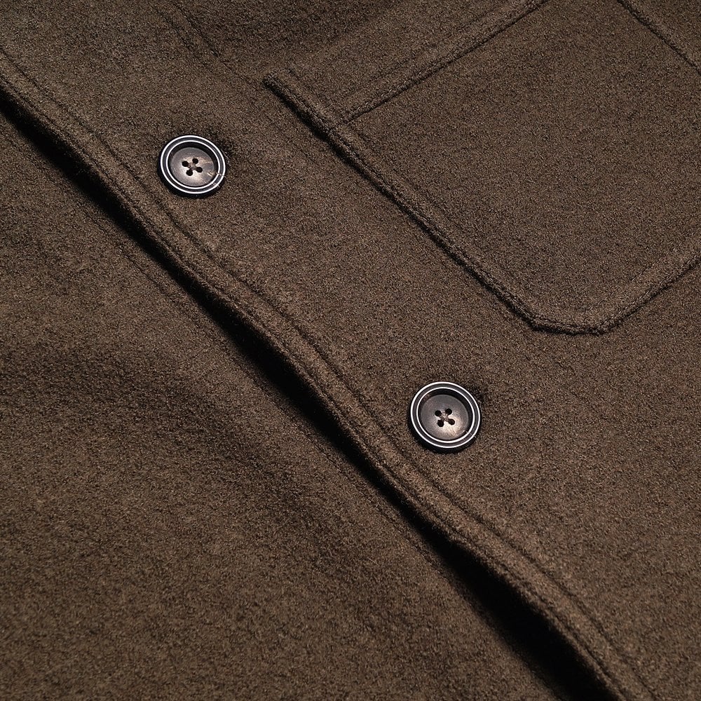 - Boiled Wool Work Jacket - Green
