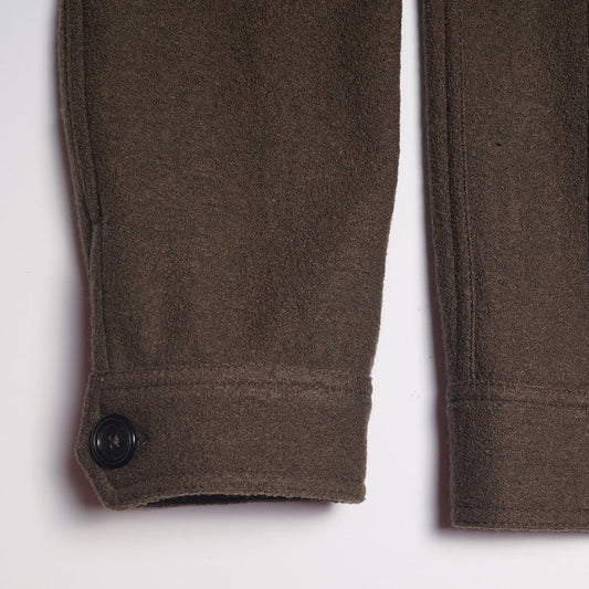 - Boiled Wool Work Jacket - Green