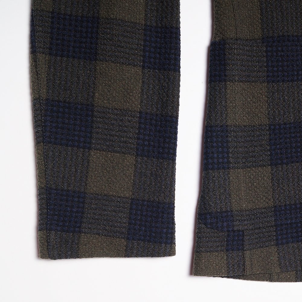 - Seersucker Check Blazer - Green/Navy