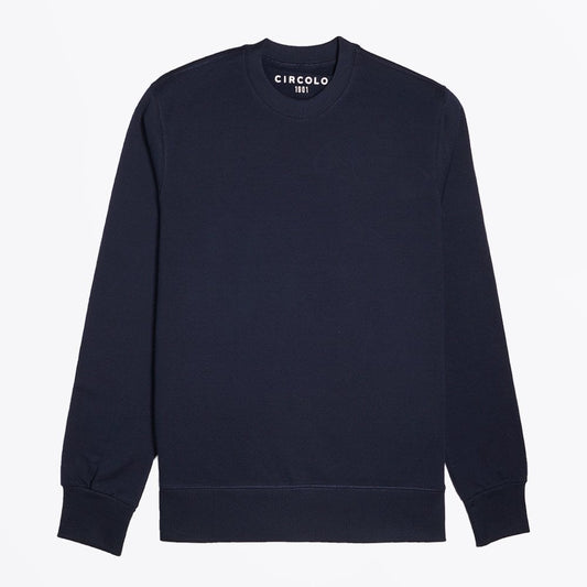 - Crew-Neck Sweater - Navy Blue