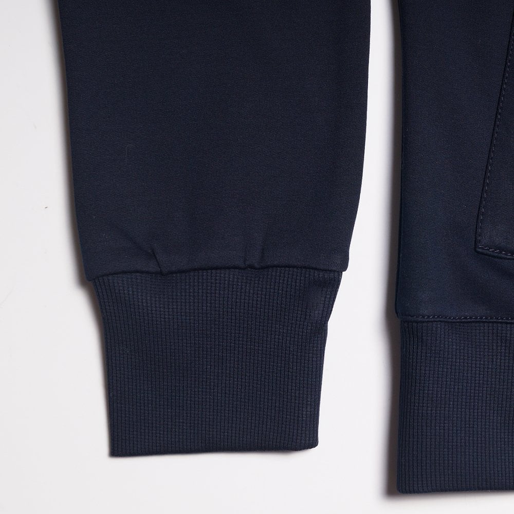 Circolo Hooded Zip Sweater - Navy/Blue