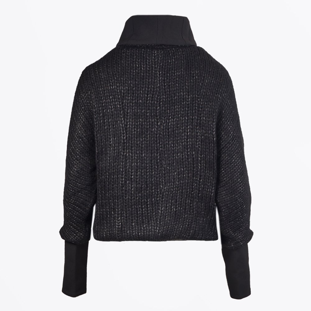 - Chunky Knit Cardi Jacket - Black