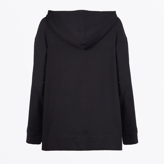 - Oversized Hooded Pullover - Black