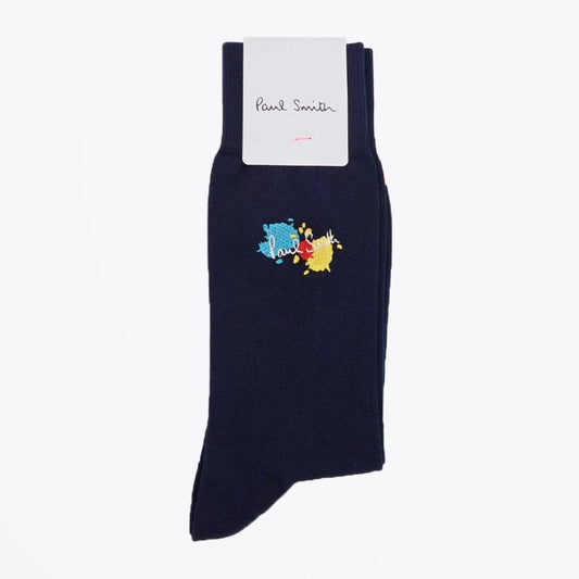 - 'Paint Splatter' Socks - Navy
