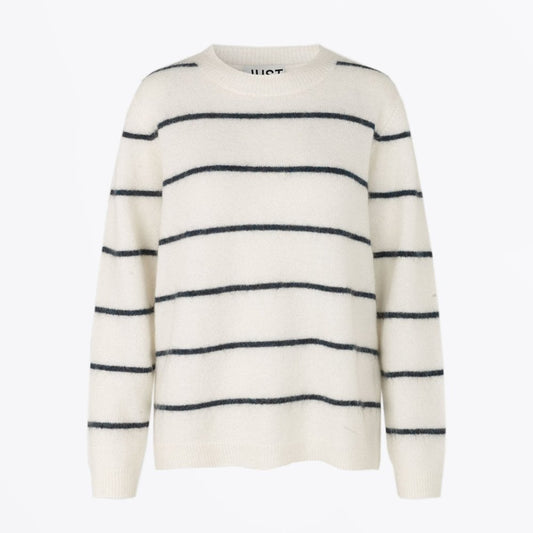 - Stripe Knit Pullover - Off-White