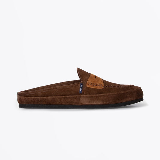 - Suede 'Nemean' Slippers - Dark Brown