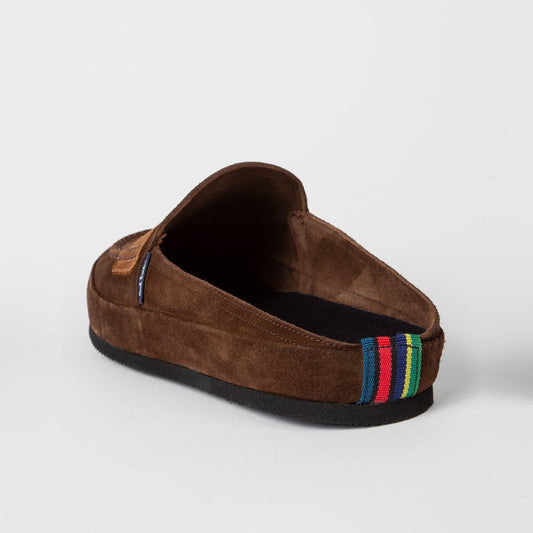 - Suede 'Nemean' Slippers - Dark Brown