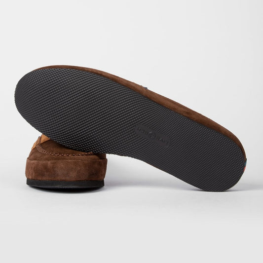 - Suede 'Nemean' Slippers - Dark Brown
