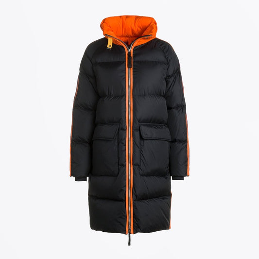 Jada - Colour Block Puffer Coat - Black/Multi