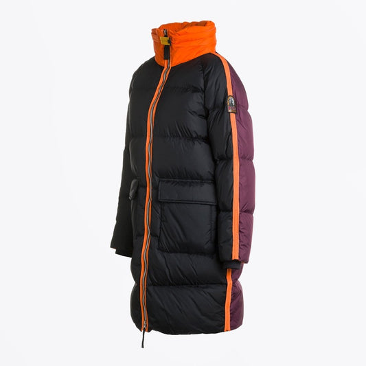 Jada - Colour Block Puffer Coat - Black/Multi