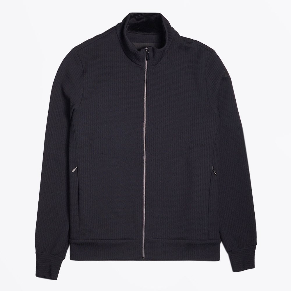 RRD Fleece Textured Zip Sweater - Black