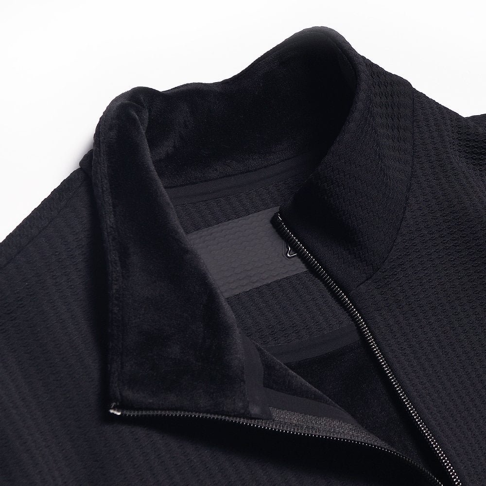 RRD Fleece Textured Zip Sweater - Black