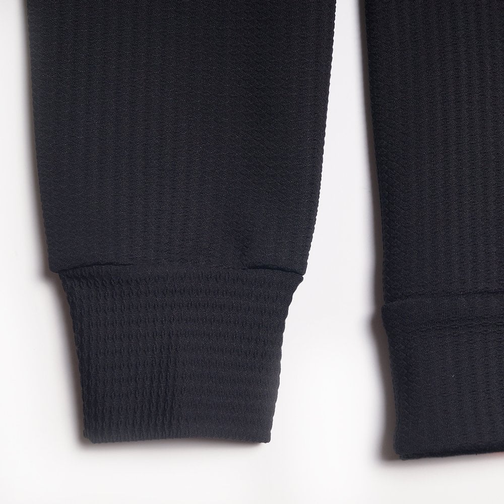 RRD Fleece Textured Zip Sweater - Black