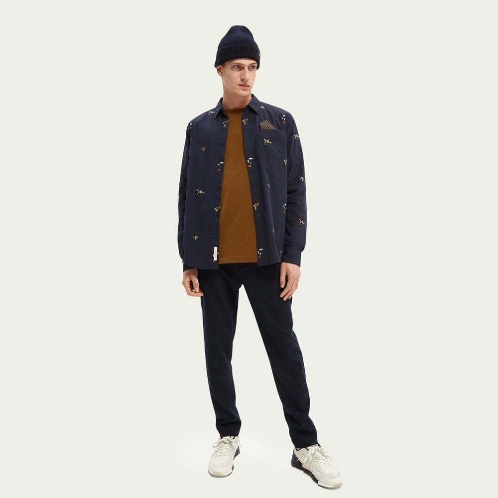 - Patterned Shirt - Navy