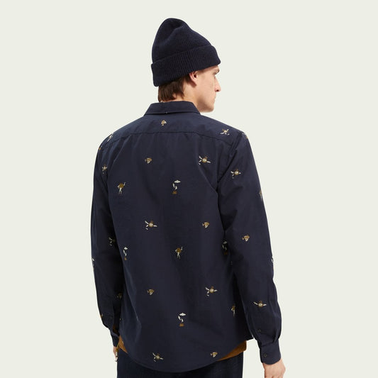 - Patterned Shirt - Navy