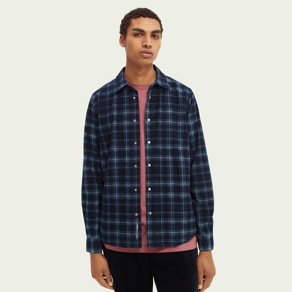 - Checked Shirt - Navy/Blue
