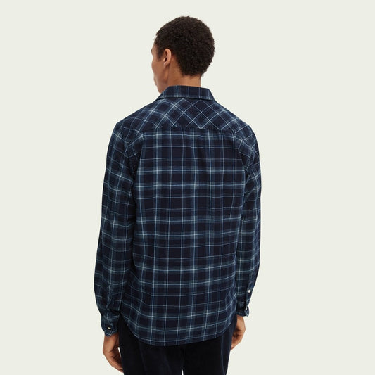 - Checked Shirt - Navy/Blue