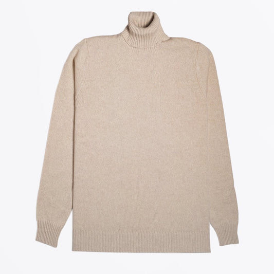 - Cashmere Turtleneck Pullover - Beige