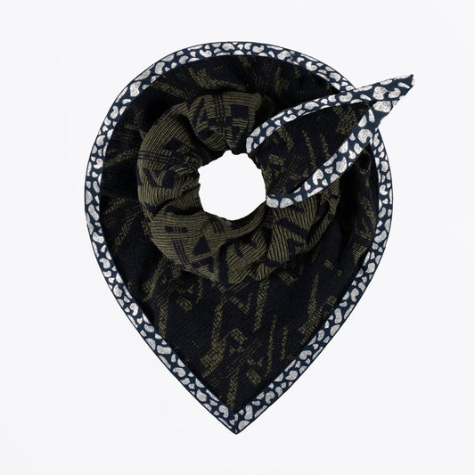 Geometric Print Shawl - Green