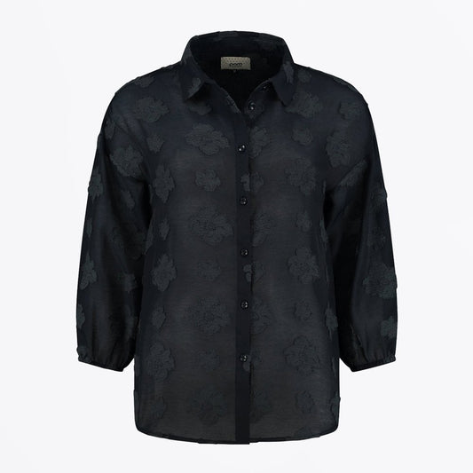 Floating Clouds Blouse - Navy