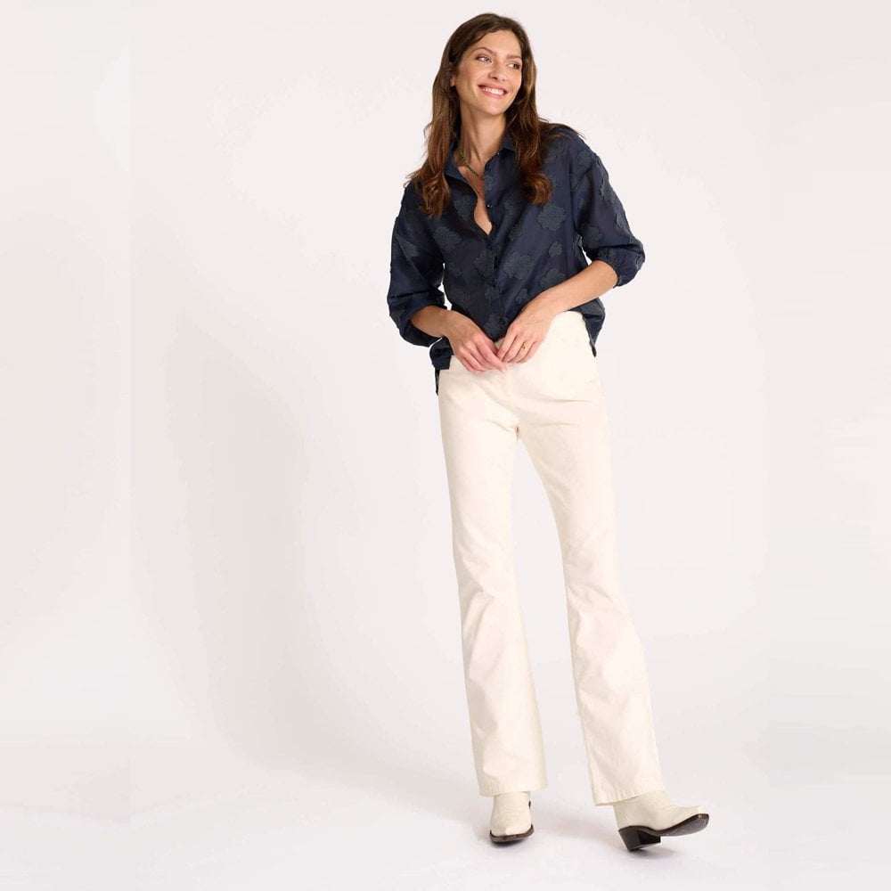 Pom Floating Clouds Blouse - Navy