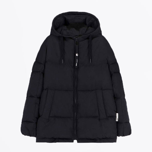 - Oversized Padded Hooded Jacket - Black