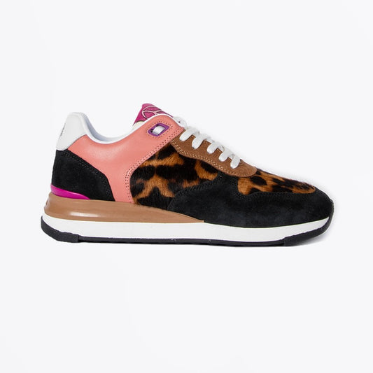 Leopard 'Ware' Trainers - Pink/Multi