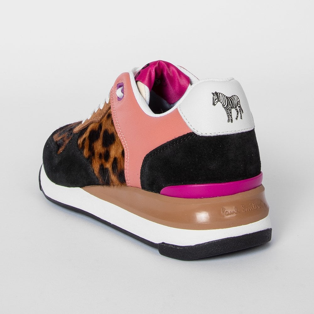 Leopard 'Ware' Trainers - Pink/Multi