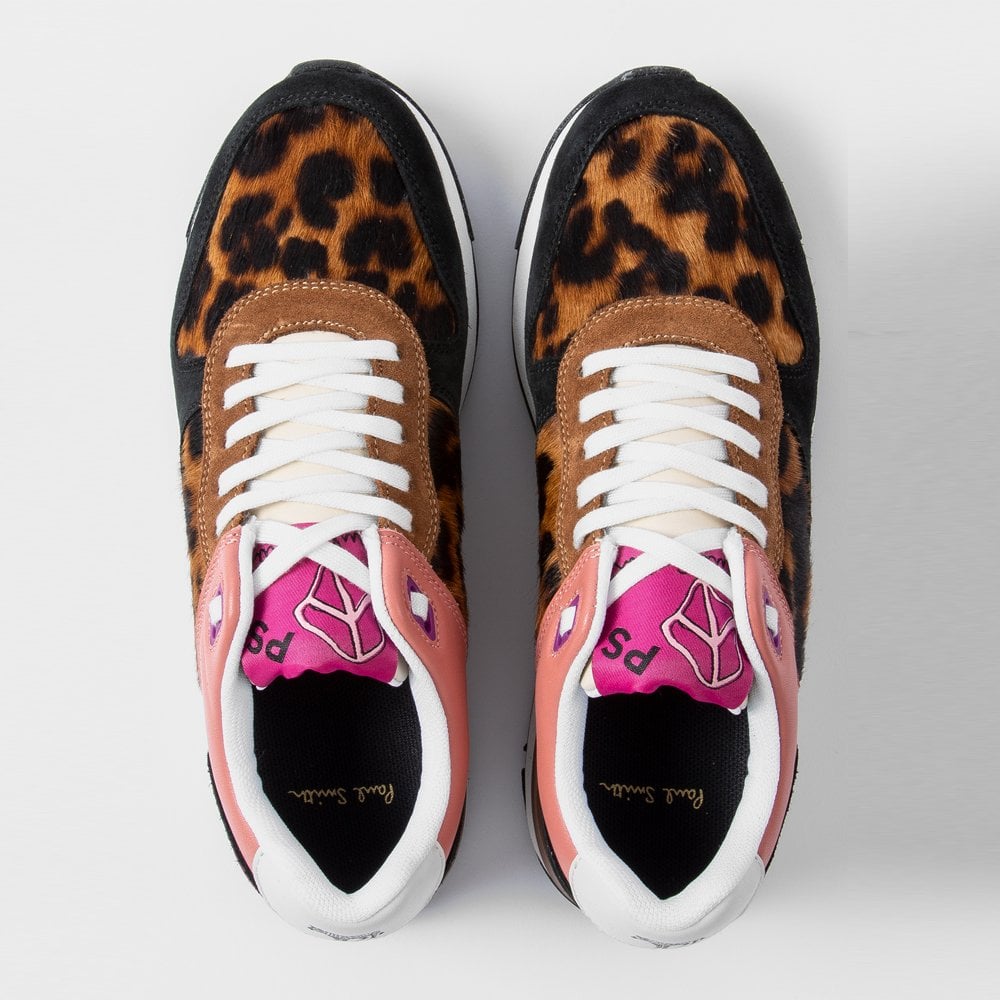 Paul Leopard 'Ware' Trainers - Pink/Multi