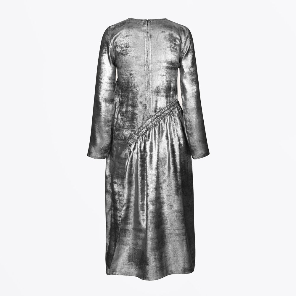 Stine Ilona - Metallic Asymmetrical Dress - Silver
