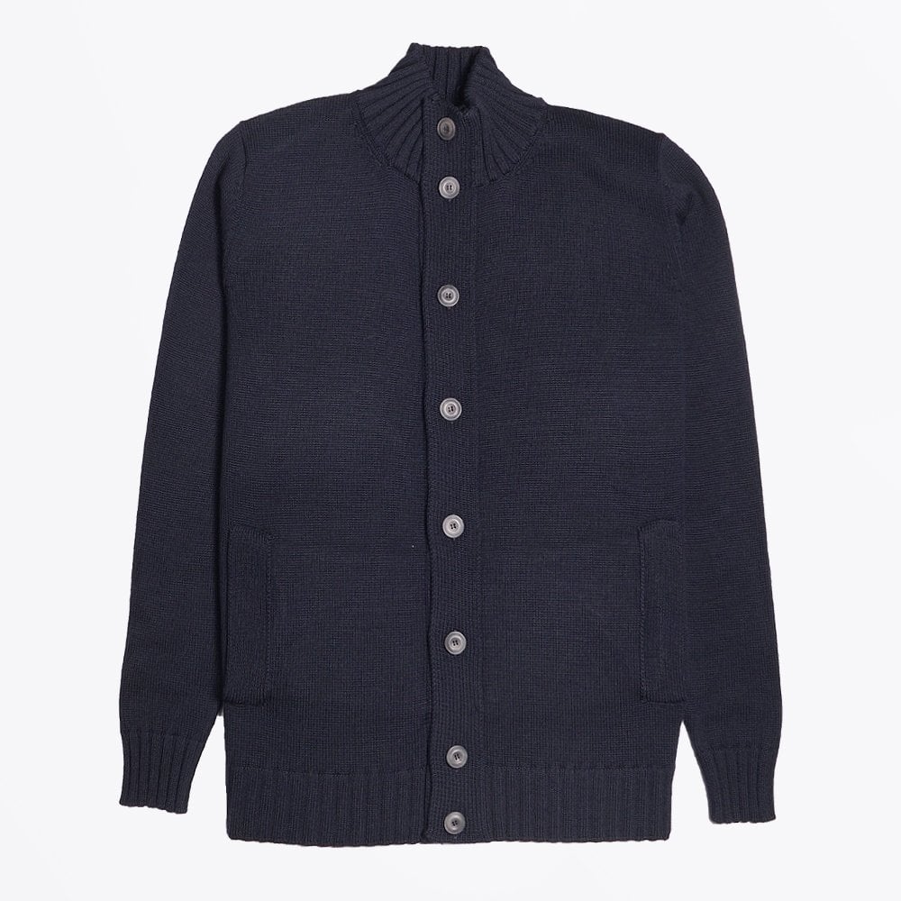 Filippo Merino Wool Cardigan - Navy