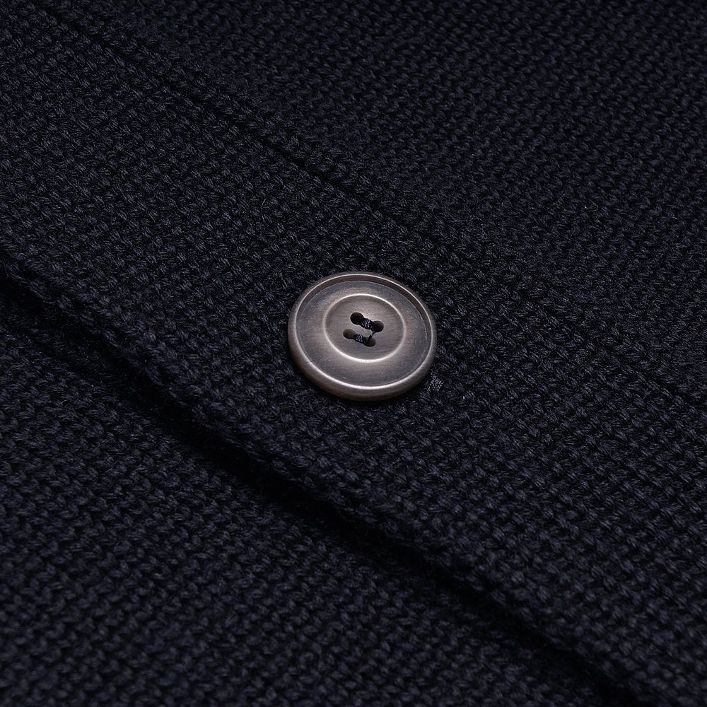 Merino Wool Cardigan - Navy