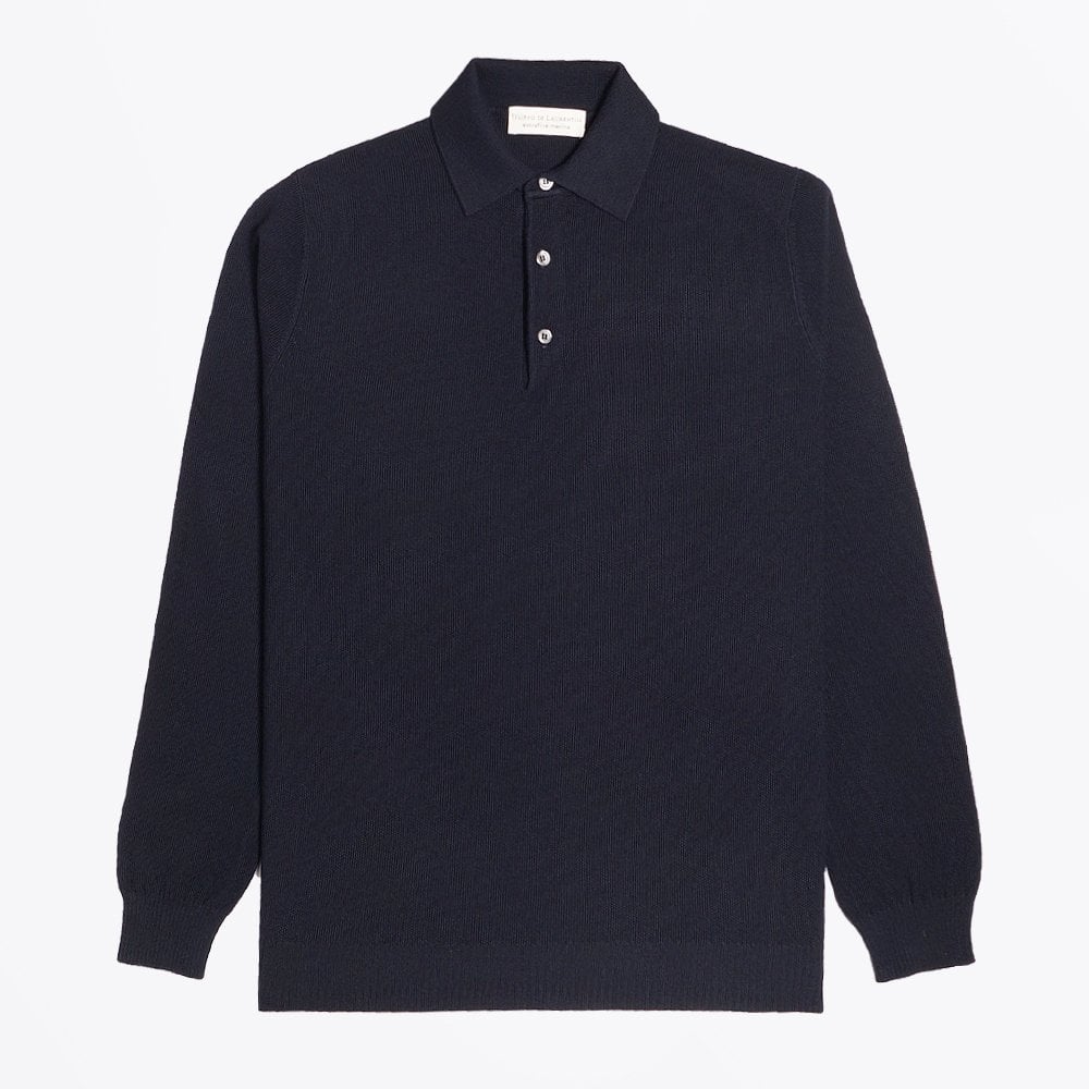 Filippo Merino Wool Polo Shirt - Navy