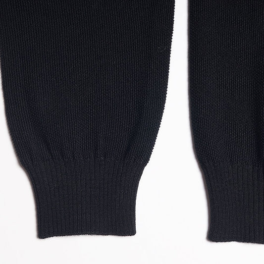 Merino Wool Polo Shirt - Black