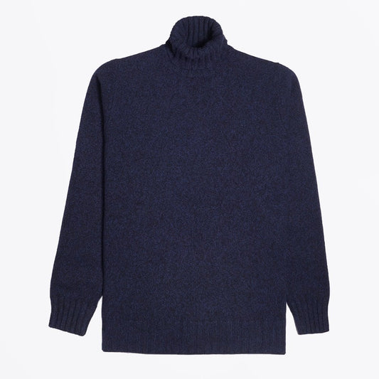 - Cashmere Turtleneck Pullover - Navy