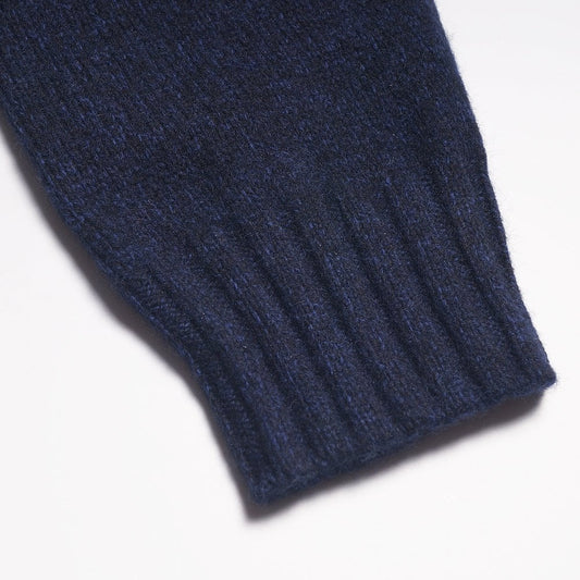 - Cashmere Turtleneck Pullover - Navy