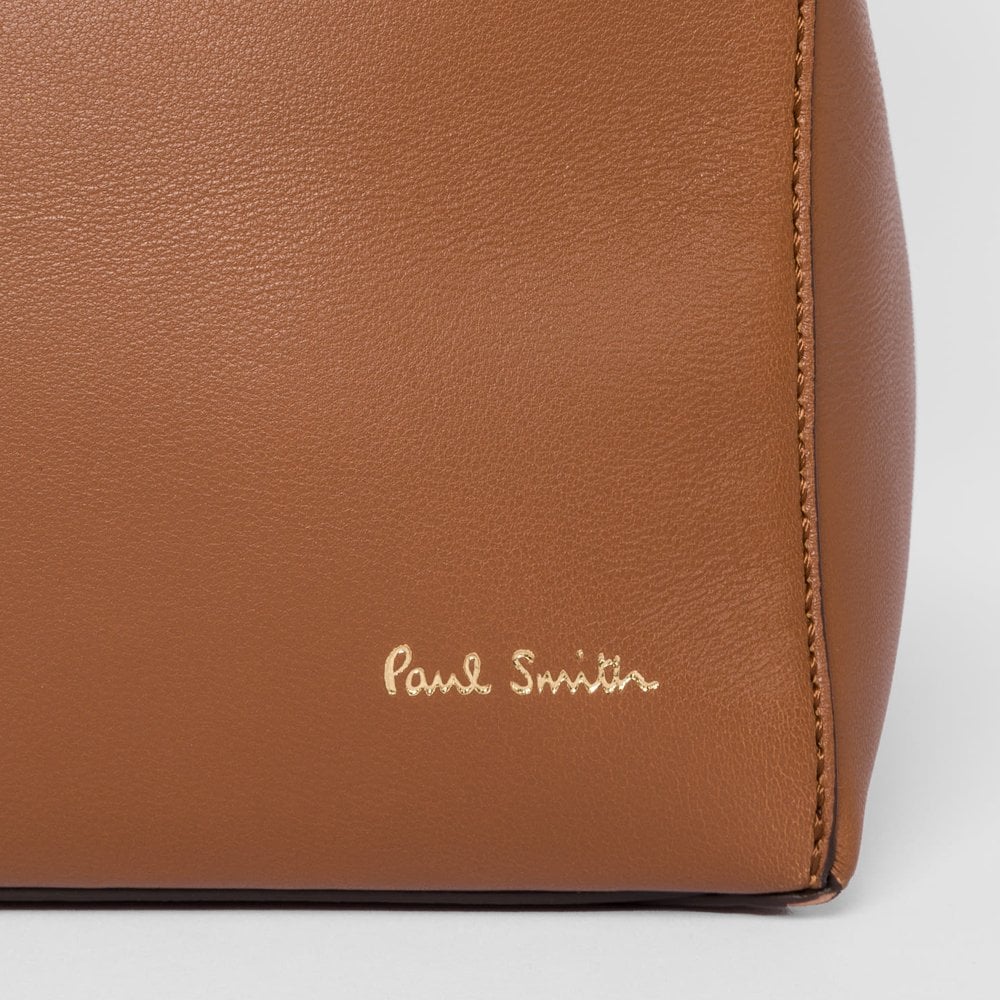 Paul Leather 'Painted Stripe' Tote Bag - Tan