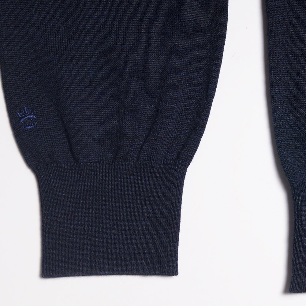 Merino Half Zip Sweater - Navy