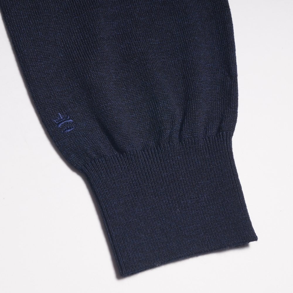 Merino Half Zip Sweater - Navy