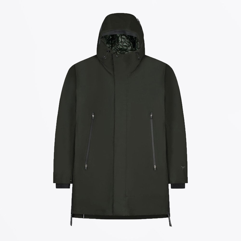Krakatau Magnetic Liner Parka Coat - Dark Green
