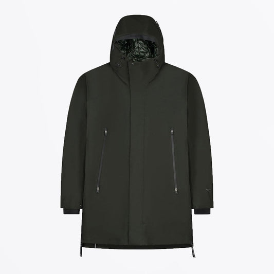 Magnetic Liner Parka Coat - Dark Green