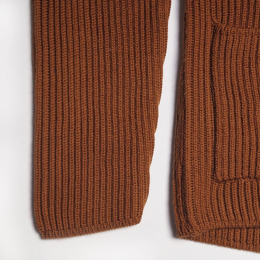 Merino Wool Cardigan - Tobacco