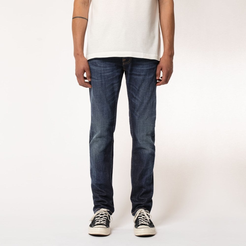 Nudie Lean Dean Jeans - Blue Force - Blue
