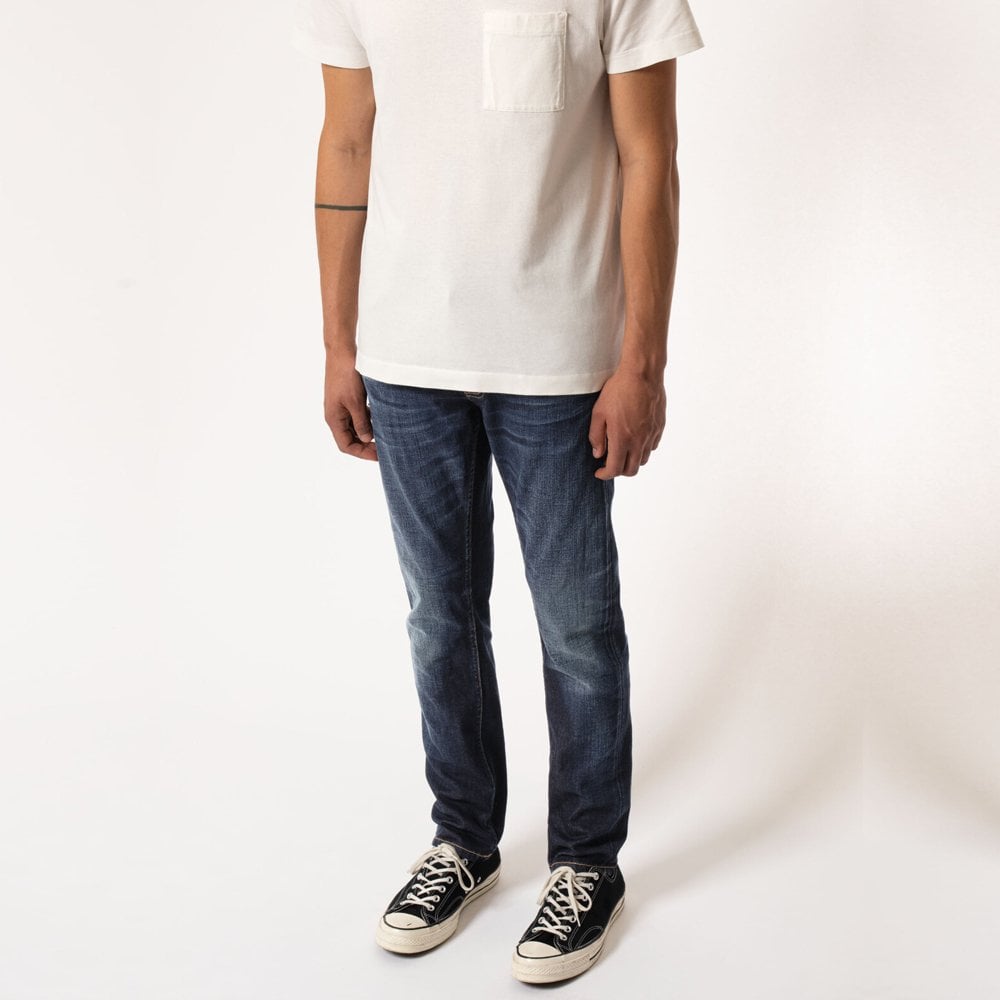 Nudie Lean Dean Jeans - Blue Force - Blue
