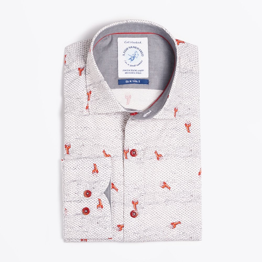 A Lobster Print Shirt - White