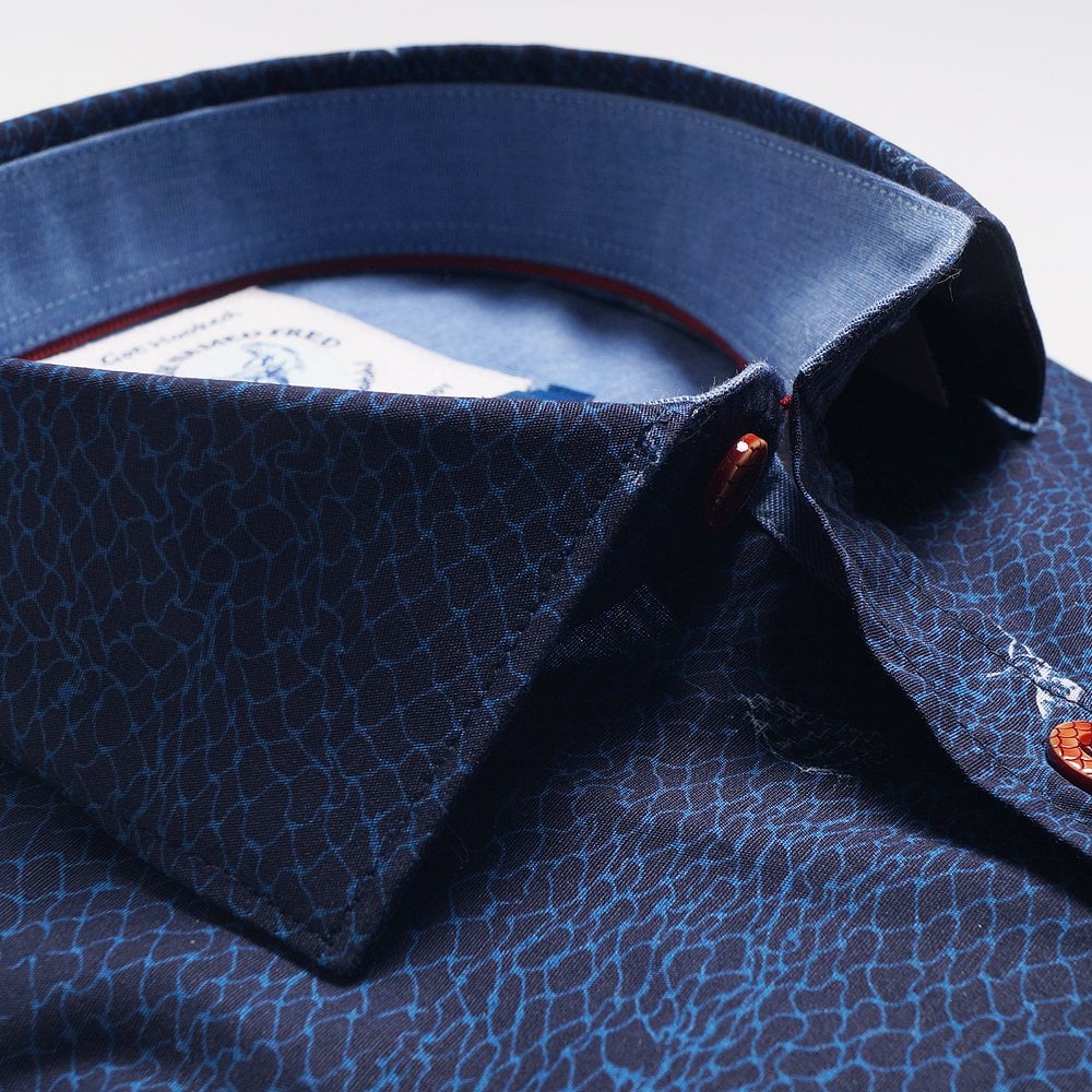 Nautical Print Shirt - Navy Blue
