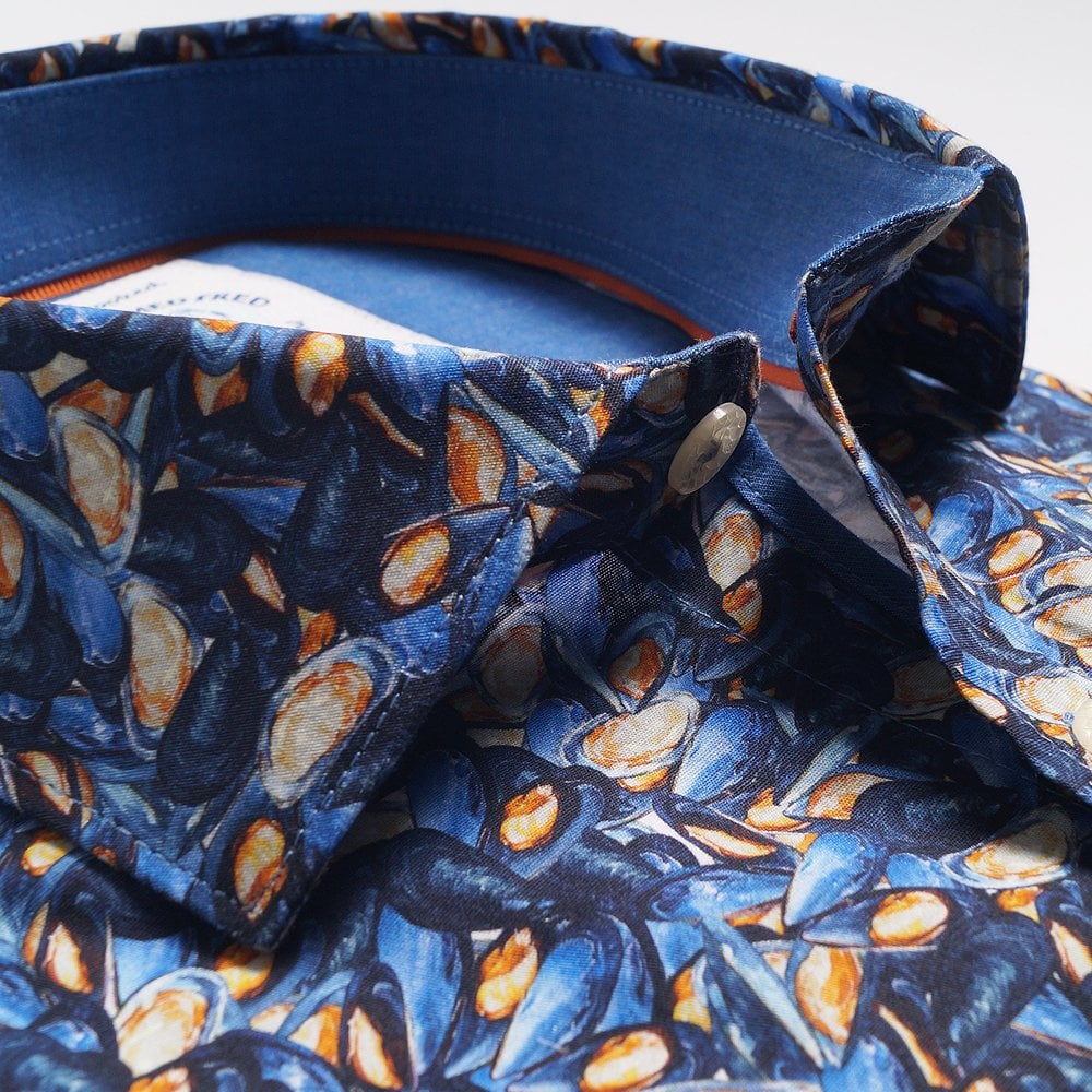 A Mussels Print Shirt - Blue/Multi
